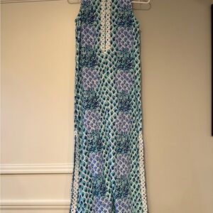Lilly Pulitzer Blue and Green Patterned Dress